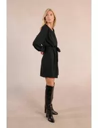 Belted shirt dress