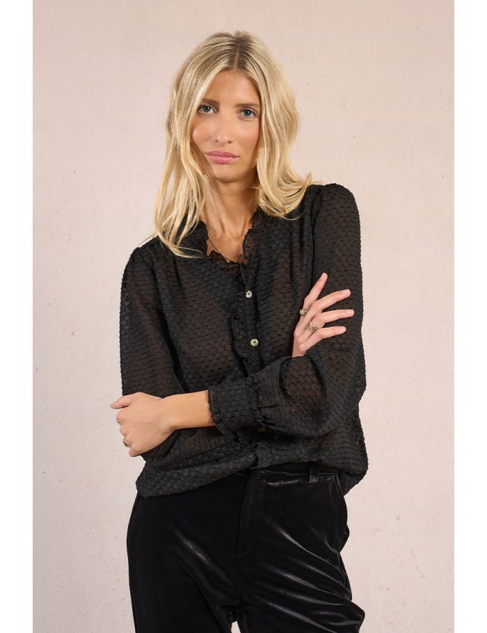 Chemise à plumetis