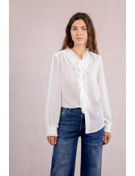 Camisade manga larga semitransparente
