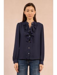 Chemise fluide à col jabot