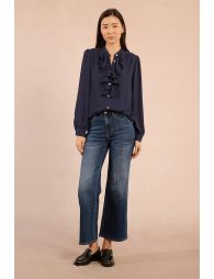 Chemise fluide à col jabot