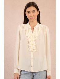 Chemise fluide à col jabot