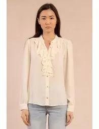 Chemise fluide à col jabot