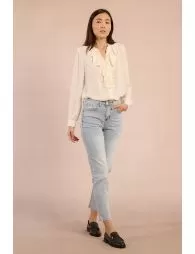 Chemise fluide à col jabot