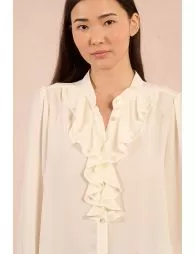 Chemise fluide à col jabot