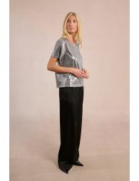 T-shirt crop irisé