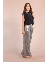 Large pantalon métallisé