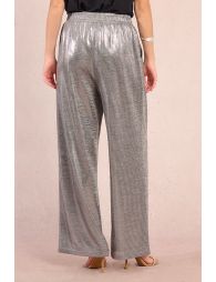Wide metallic trousers