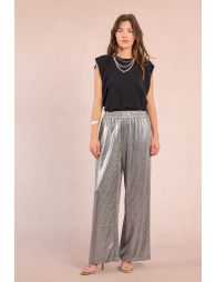 Large pantalon métallisé