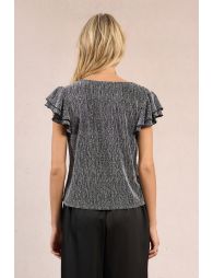 Top en maille lurex et sequins