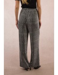 Pantalon en maille irisée, parsemé de strass