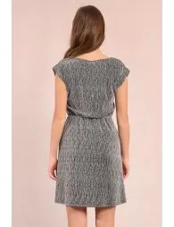 Short lurex knit dress