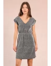 Short lurex knit dress