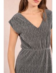 Robe courte en maille lurex