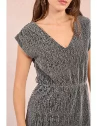 Short lurex knit dress