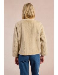 Fur-effect officer jacket