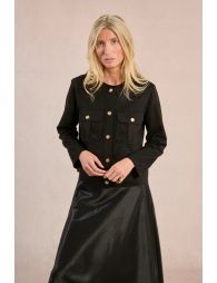 Suede officer jacket