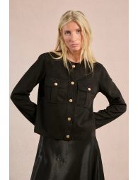 Suede officer jacket
