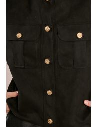 Suede officer jacket