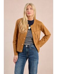 Suede officer jacket