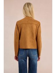 Suede officer jacket