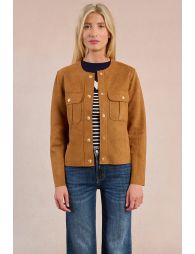 Suede officer jacket