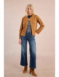 Suede officer jacket