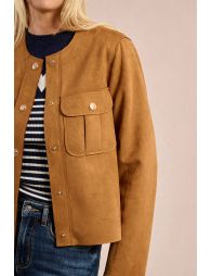 Suede officer jacket