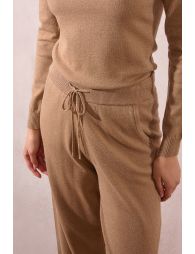 Straight pants in iridescent knit