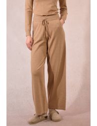 Straight pants in iridescent knit
