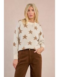 Knitted sweater, glittery stars