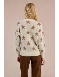 Knitted sweater, glittery stars
