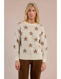 Knitted sweater, glittery stars