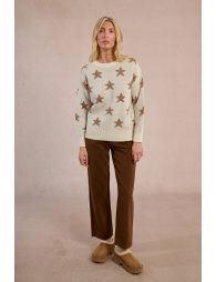 Knitted sweater, glittery stars