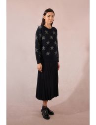 Knitted sweater, glittery stars