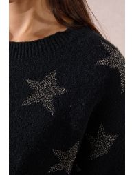 Knitted sweater, glittery stars
