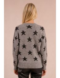 Knitted sweater, glittery stars