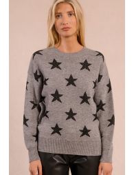 Knitted sweater, glittery stars