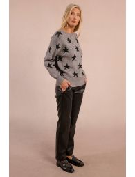 Knitted sweater, glittery stars