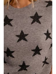 Knitted sweater, glittery stars