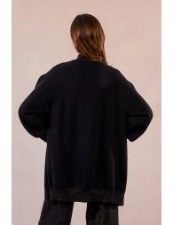 Cardigan ouvert en maille irisée