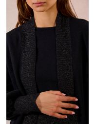 Open iridescent knit cardigan