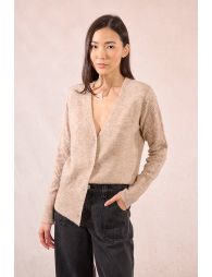 Openwork knit cardigan