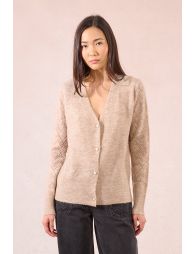 Openwork knit cardigan