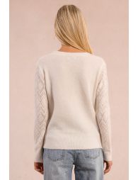 Openwork knit cardigan