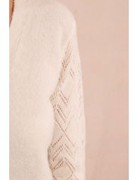 Openwork knit cardigan
