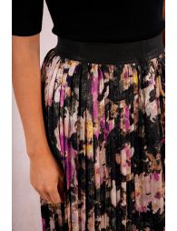 Long pleated skirt, printed