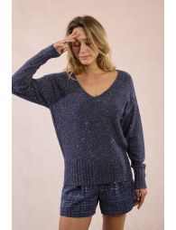 Sequin knit sweater