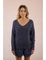 Sequin knit sweater