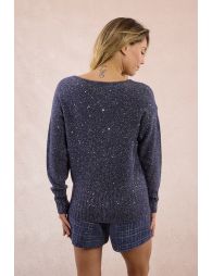 Sequin knit sweater